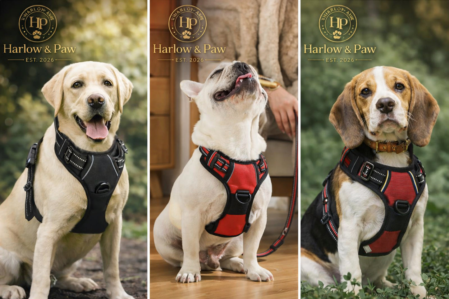 Harlow & Paw ComfortFit™ Reflective Harness