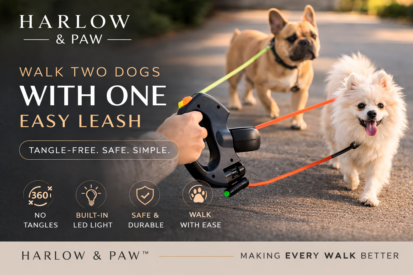 Harlow & Paw™ DuoGlide Leash