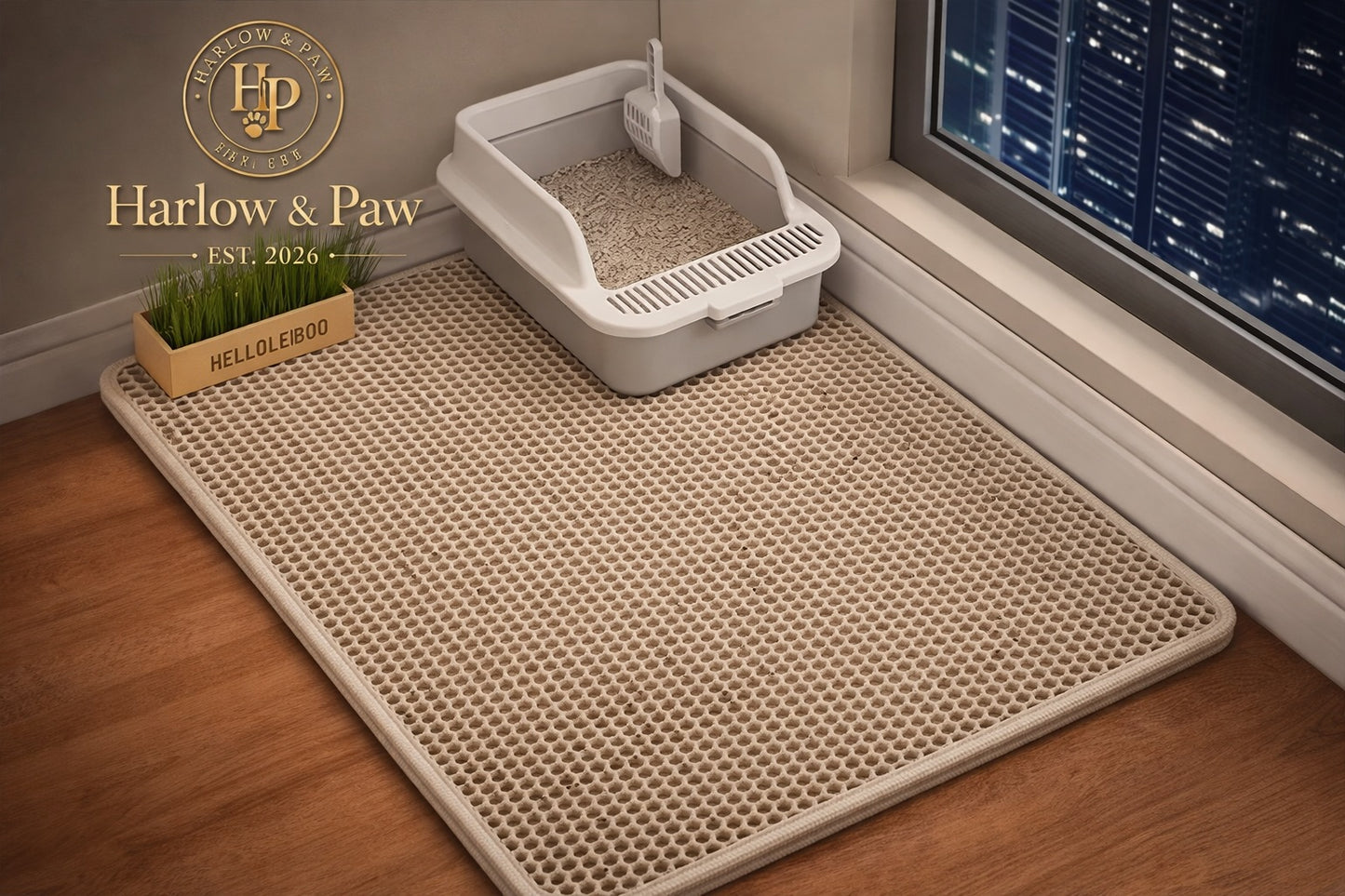 Harlow & Paw CleanGuard™ Honeycomb Litter Mat