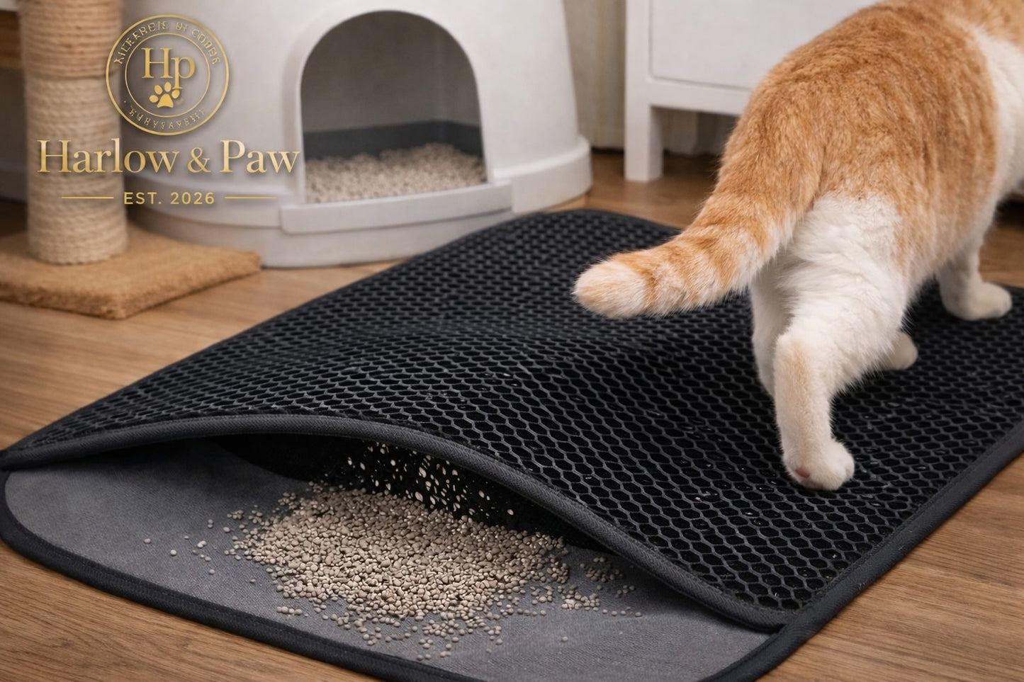 Harlow & Paw CleanGuard™ Honeycomb Litter Mat
